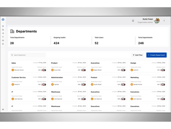 AuditWise departments