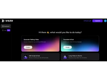 Vozo AI dashboard