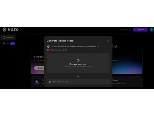 Vozo AI generate talking video