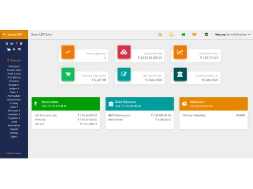 Genie ERP accounts