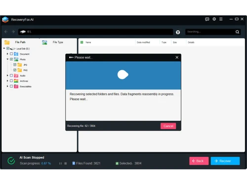 RecoveryFox AI dashboard