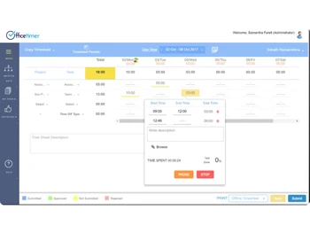 OfficeTimer timetable