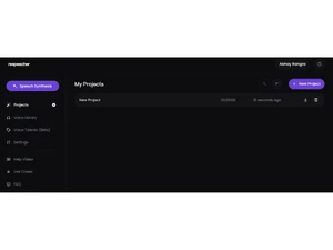 Respeecher dashboard