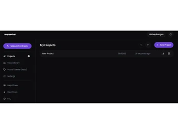 Respeecher dashboard