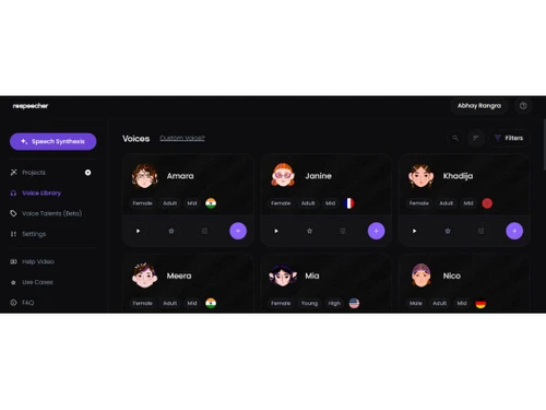 Respeecher voice library