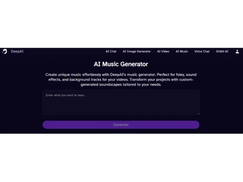 DeepAI music generator