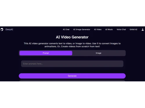 DeepAI video generator