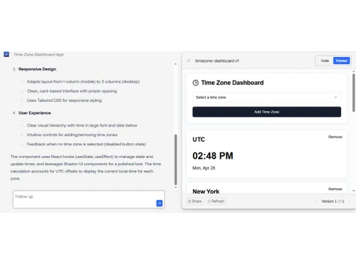 llama coder-timezonedashboard