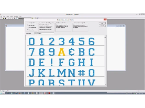 SewWrite embroidery fonts