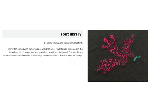 Ink Stitch font library