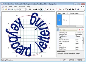 EmbroideryWare lettering scale