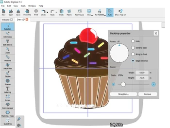 janome artistic digitizer-properties