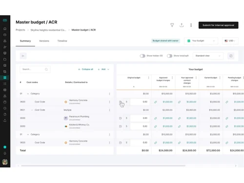 INGENIOUS.BUILD master budget