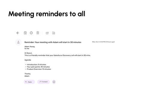 Automatically Send Meeting Reminders to Attendees