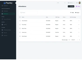 payday suite-attendance