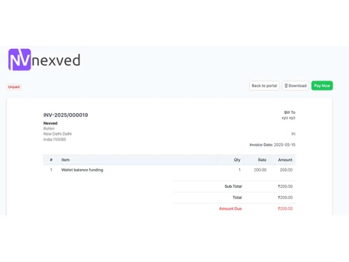 Nexved CRM Billing