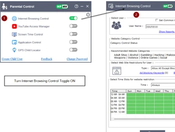 net protector parental control-browsing