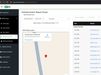 net protector parental control-report