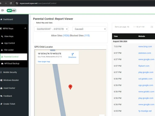 net protector parental control-report