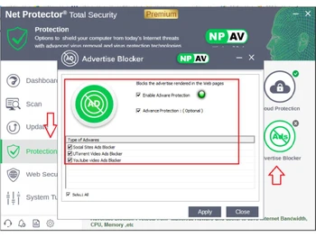 net protector total security for linux-blocker