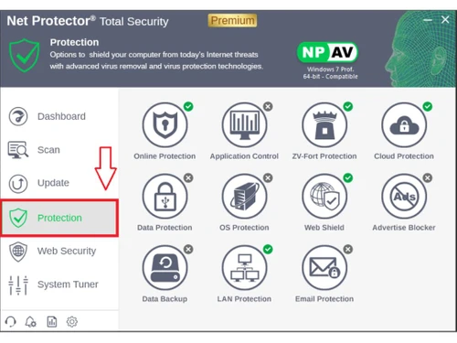 net protector total security for linux-protection