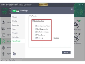 net protector total security for linux-settings