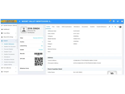 Academy Tutelage dashboard