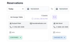 TableCore reservations