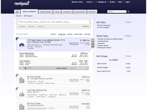 RentPost units & tenants