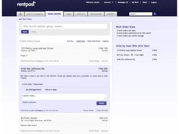 RentPost work orders
