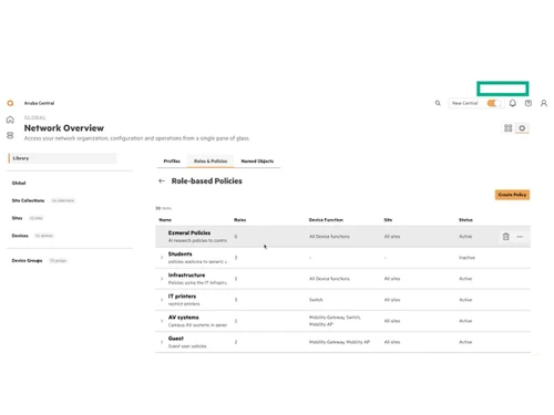 hpe aruba networking central overview