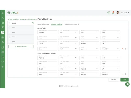 JIFFY AI configurable forms
