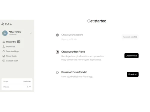 Pickle AI onboarding
