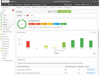 Sitebulb on page report