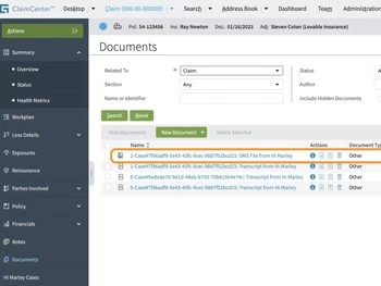 guidewire claimcenter-documents