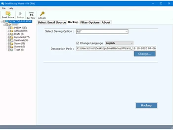 Email Backup Wizard Pst