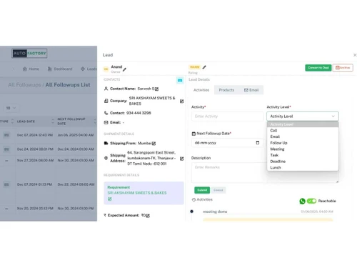 autofactory crm lead