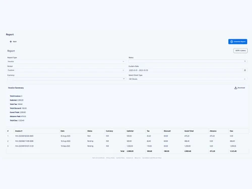 Invoicezy daily report