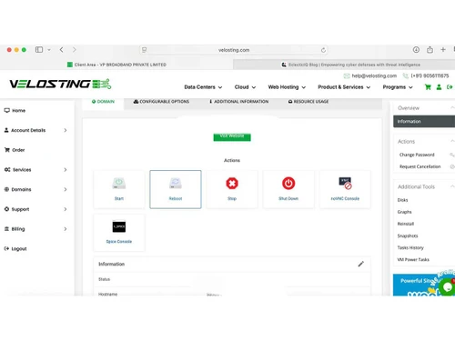 Velosting-vps-reboot
