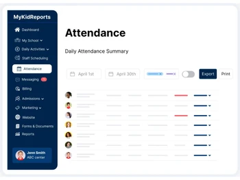 MyKidReports attendance