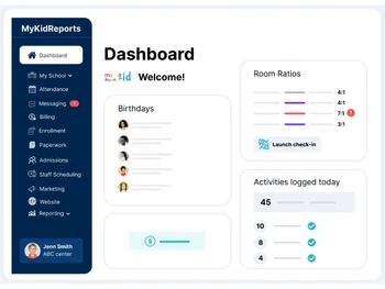 MyKidReports dashboard