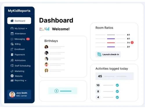 MyKidReports dashboard