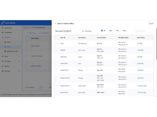 EaseMargin inventory