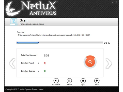Netlux-antivirus-scan