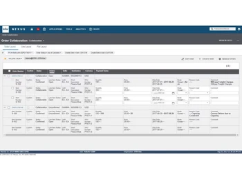 Infor Nexus order layout