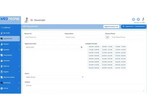 MedProne appointment