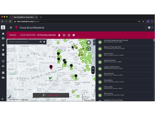 roadwarrior software-routeplanning