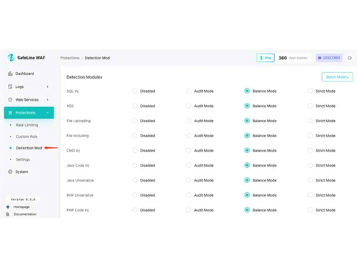 SafeLine-waf-detection