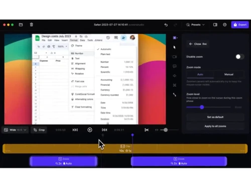 Screen Studio-editing