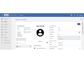 HID Visitor Manager-check in